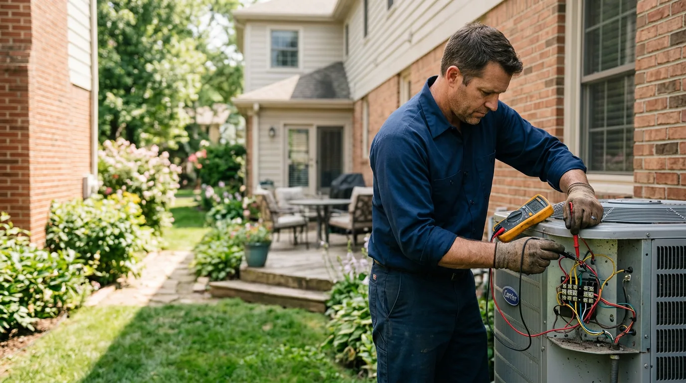 HVAC technician working near Vestaburg, MI